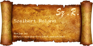 Szeibert Roland névjegykártya
