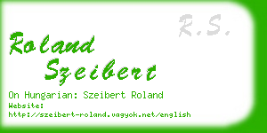 roland szeibert business card
